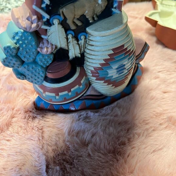 Lot of 7 Vintage Burwood MCM Southwest Native American Aztec wall decor. - Picture 9 of 16